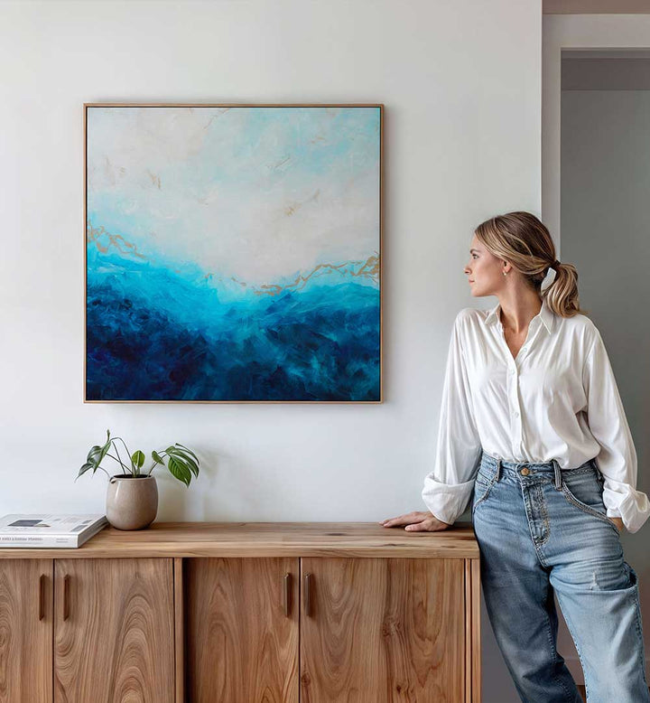 SKY MEETS OCEAN , ABSTRACT PAINTINGS