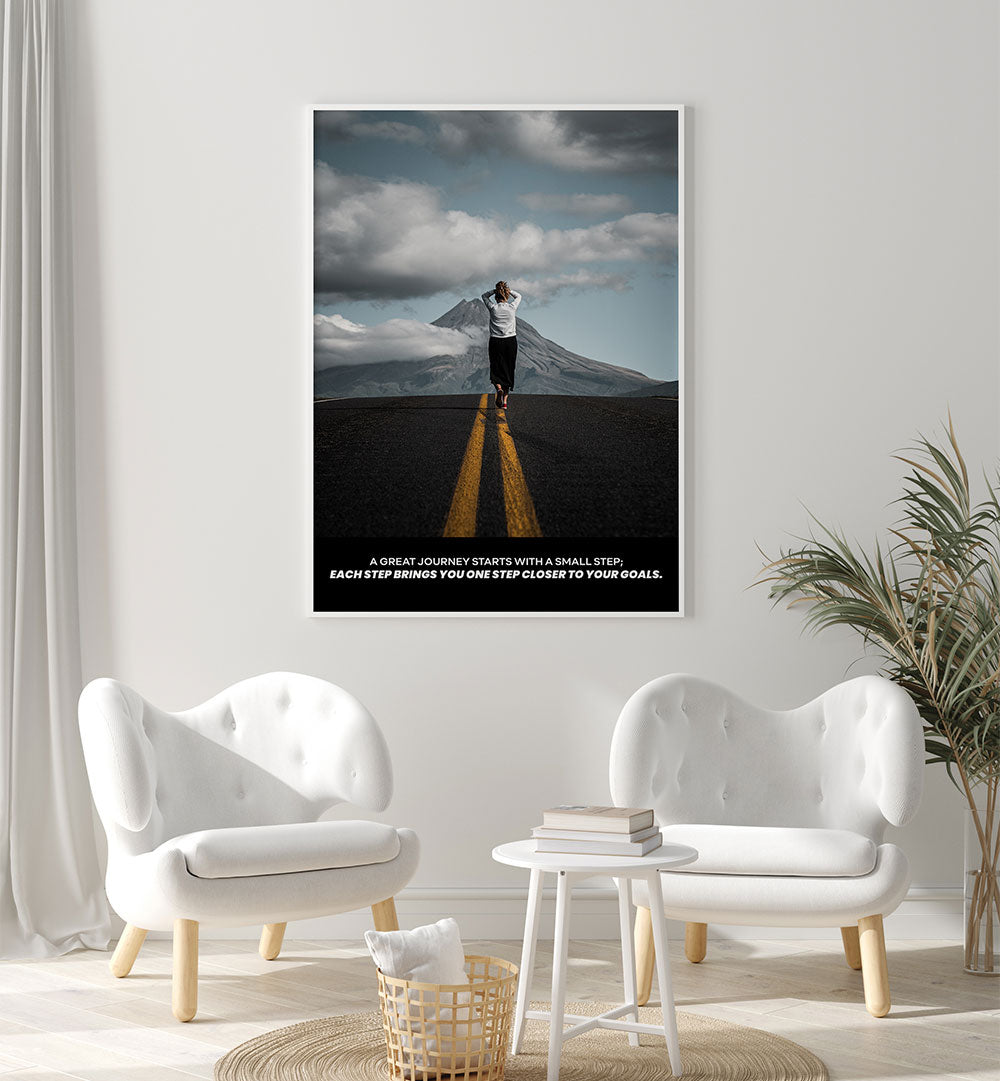 SMALL STEPS , QUOTES poster by Small Steps – typography art for modern home decor