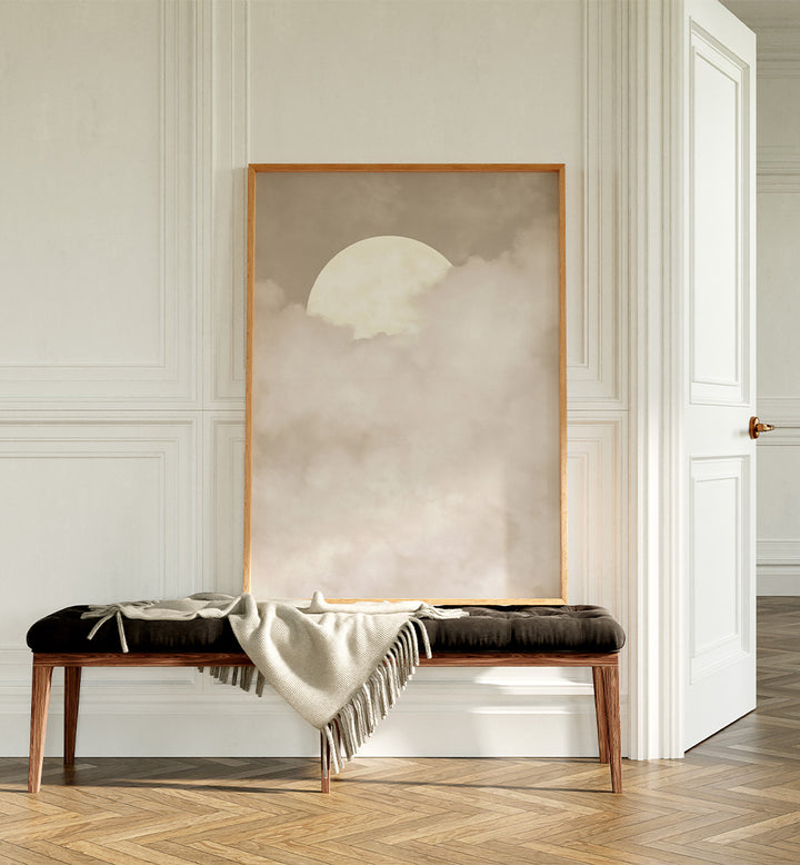 SOFT MOON ABOVE CLOUDS