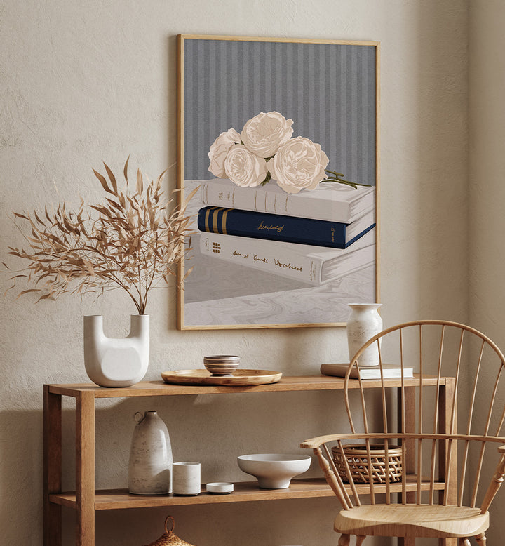SOFT ROSES AND BOOKS