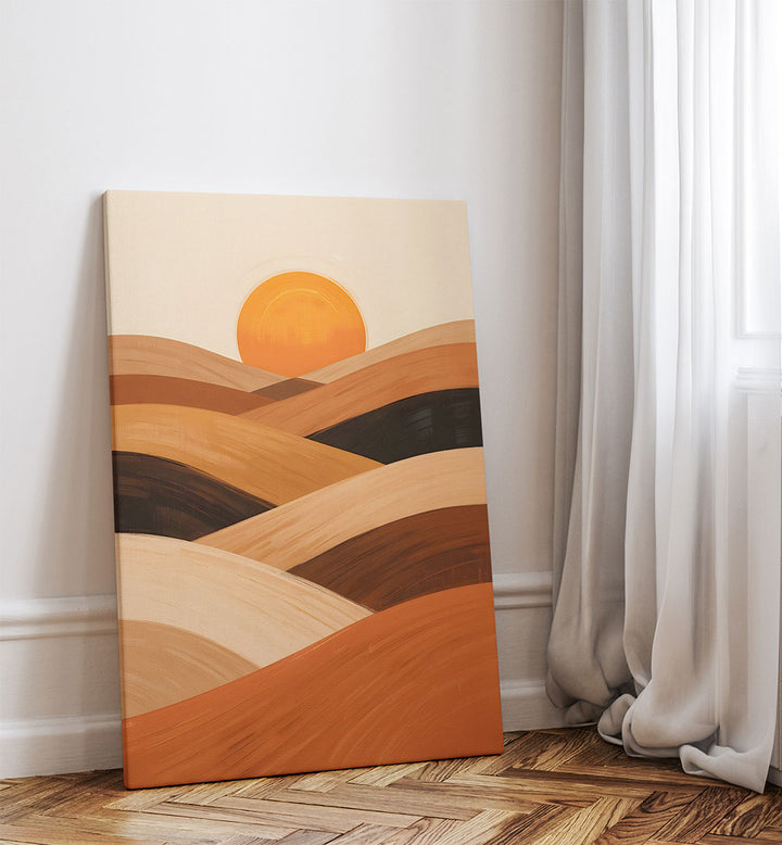 SOFT SAND WAVES AT SUNSET , LANDSCAPE PAINTINGS