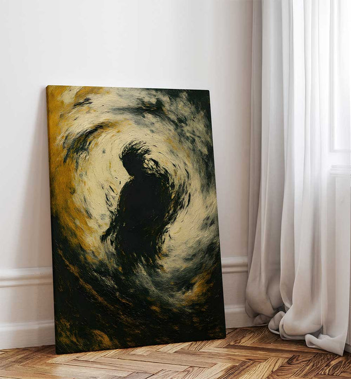 SOLITARY WHITE DRESS , EXPRESSIONISM PAINTINGS