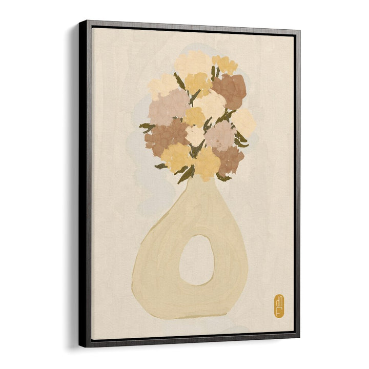 Some Velvet Morning II  Botanical Flower Paintings Artwork  in Black Floater Frame