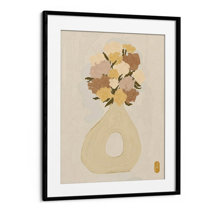 Some Velvet Morning II  Botanical Flower Paintings Artwork  in Black Frame With Mount