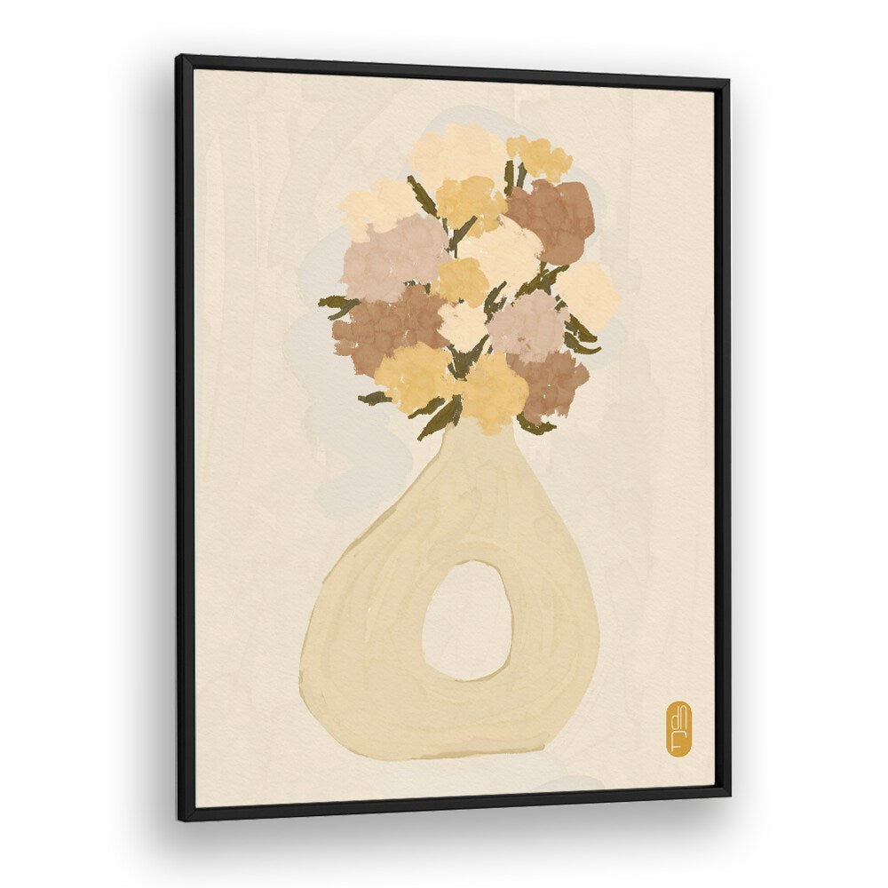 Some Velvet Morning II  Botanical Flower Paintings Artwork  in Black Plain Frame