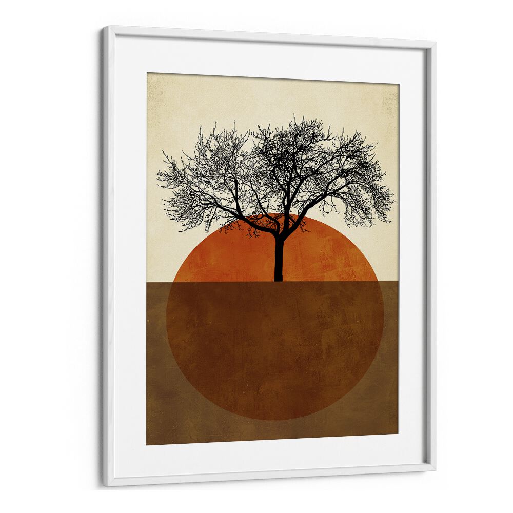 Sommermorgen Landscape Art Artwork in White Frame With Mount