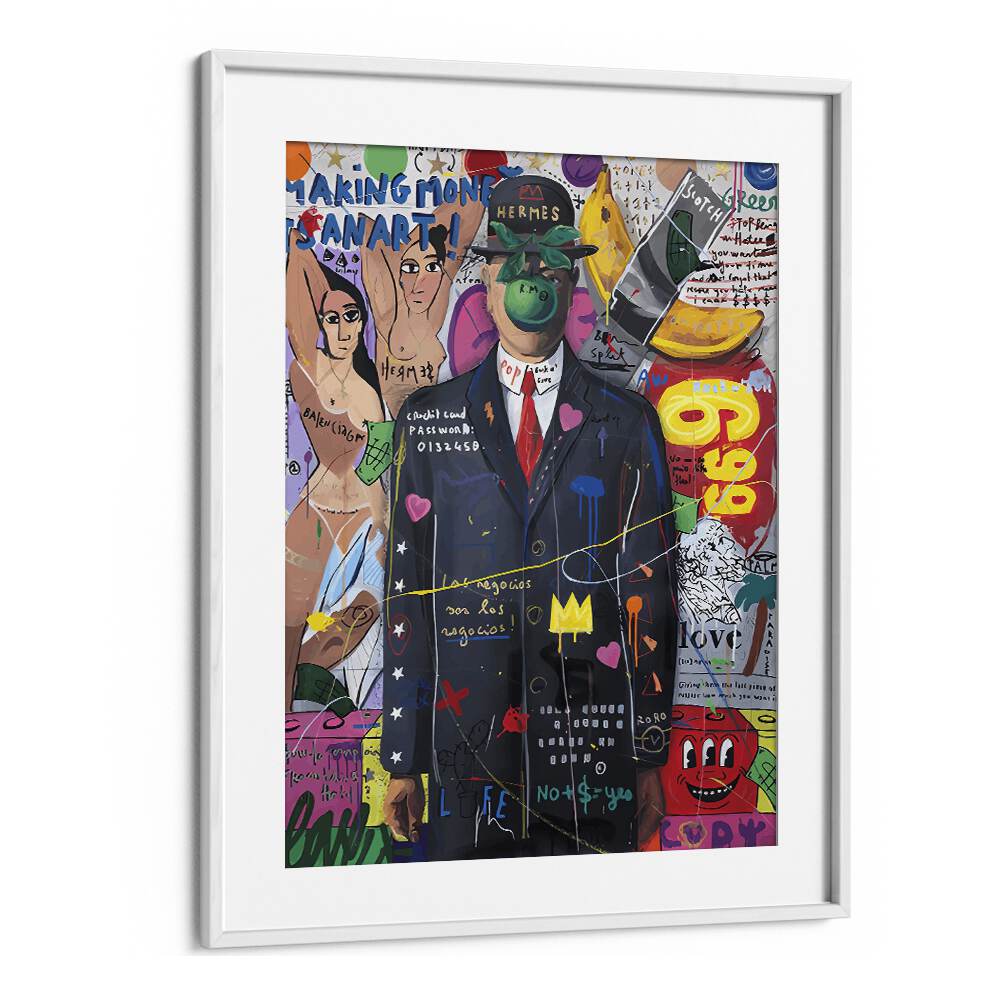 Son Of Pop Pop Art Artwork in White Frame With Mount