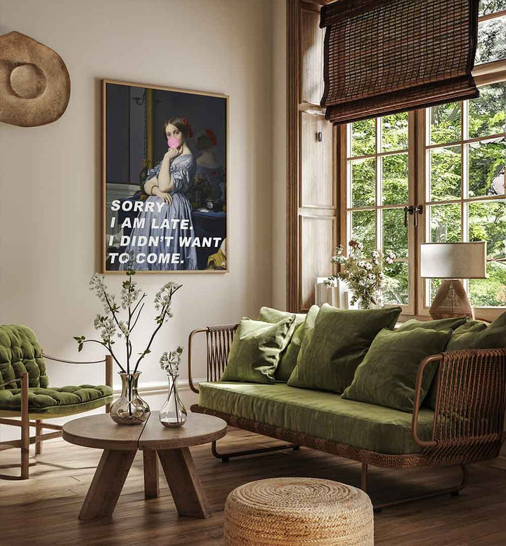 SORRY I AM LATE. I DIDN'T WANT TO COME , ALTERED ART PRINTS