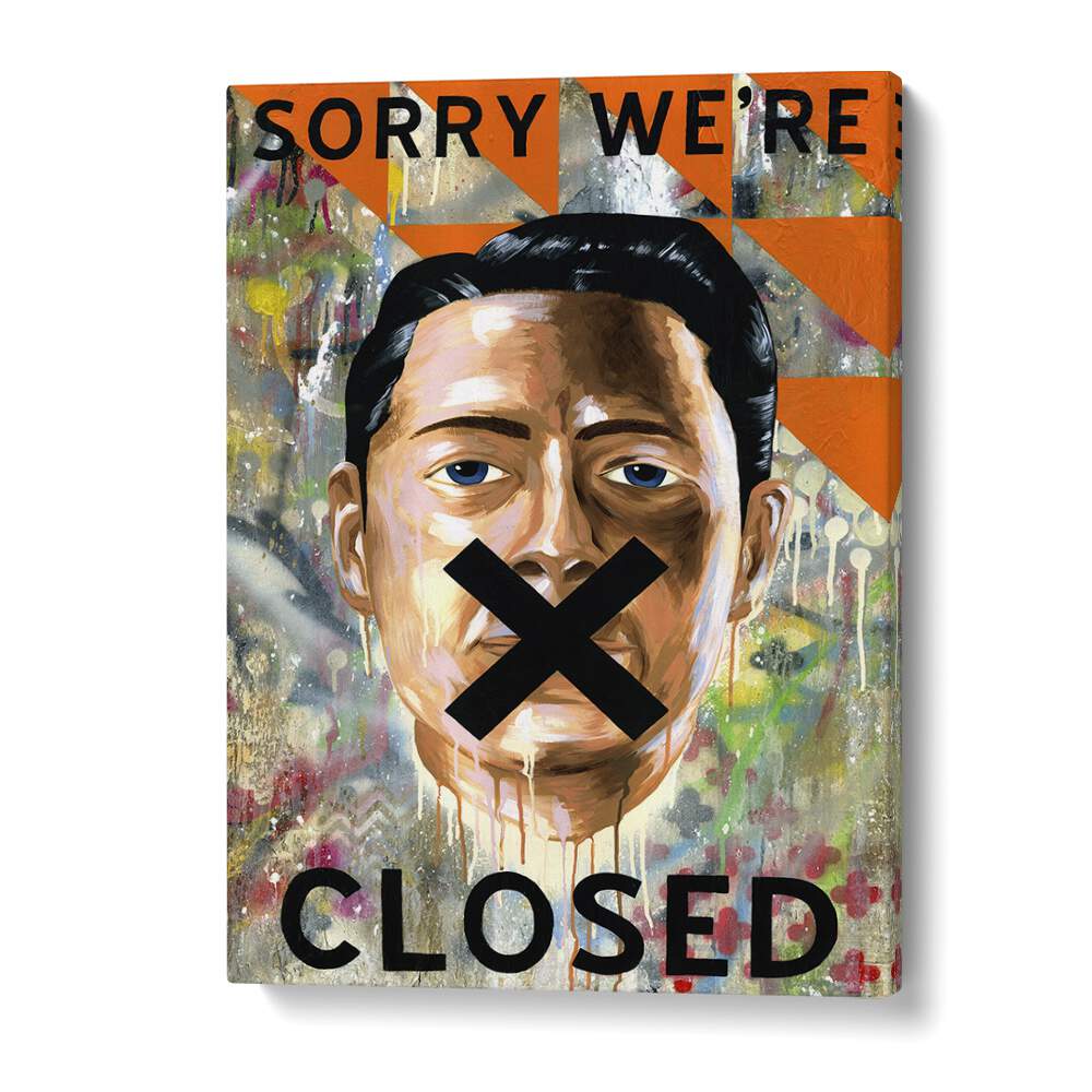 Sorry We're Closed Pop Art Artwork in Gallery Wrap