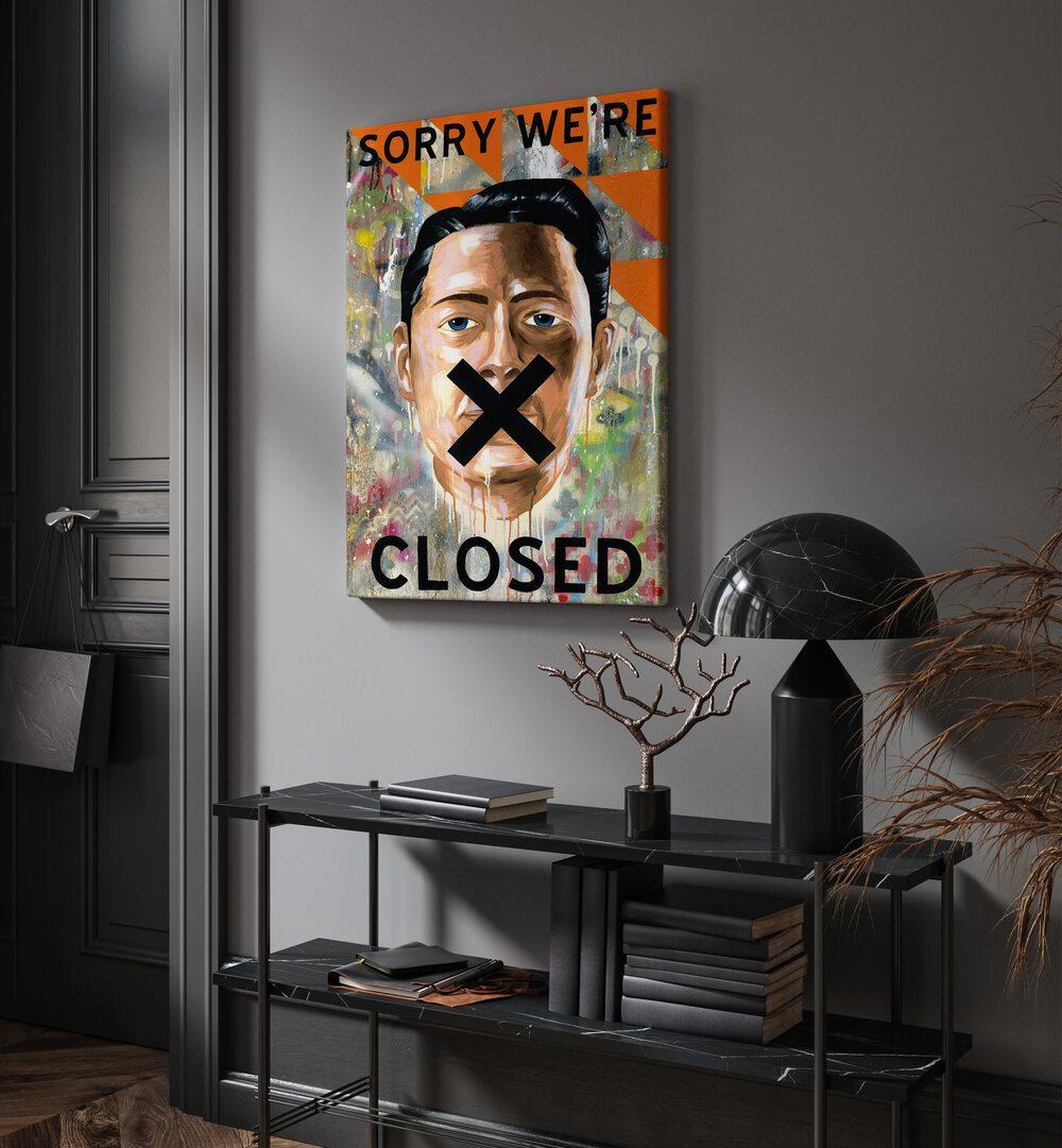 SORRY WE'RE CLOSED, POP ART PAINTING