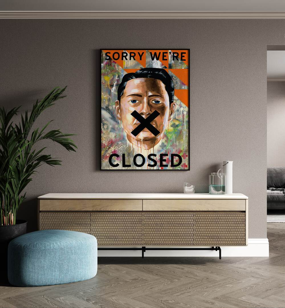 SORRY WE'RE CLOSED, POP ART PAINTING