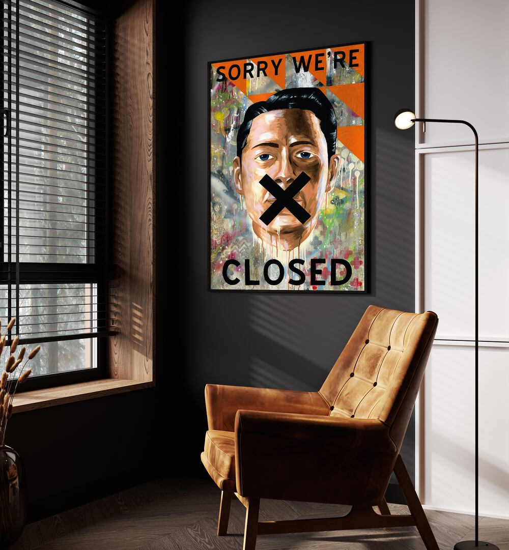 SORRY WE'RE CLOSED, POP ART PAINTING