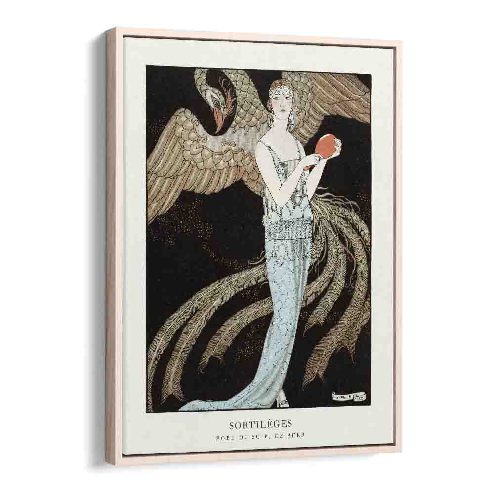 Sortileges Evening Dress, De Beer (1922) George Barbier art painting Artwork in Oak Wood Floater Frame