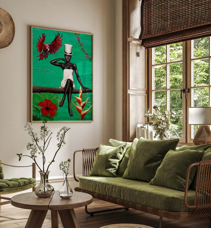 Soul Rebel Rebel By Christian Beijer , African Art Artwork Placed on a wall In A Living Room