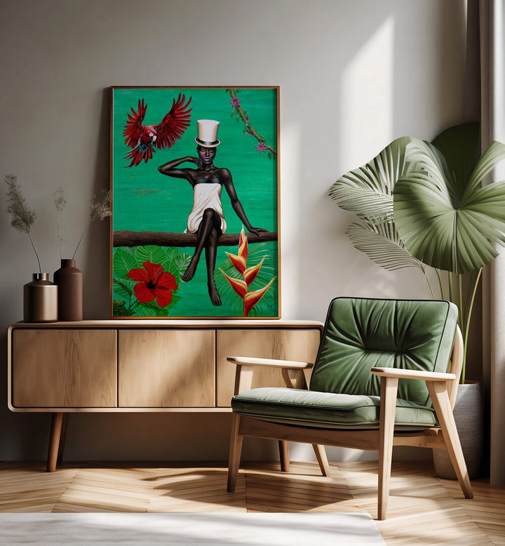 Soul Rebel Rebel By Christian Beijer , African Art Artwork Placed on a wall In A Living Room 