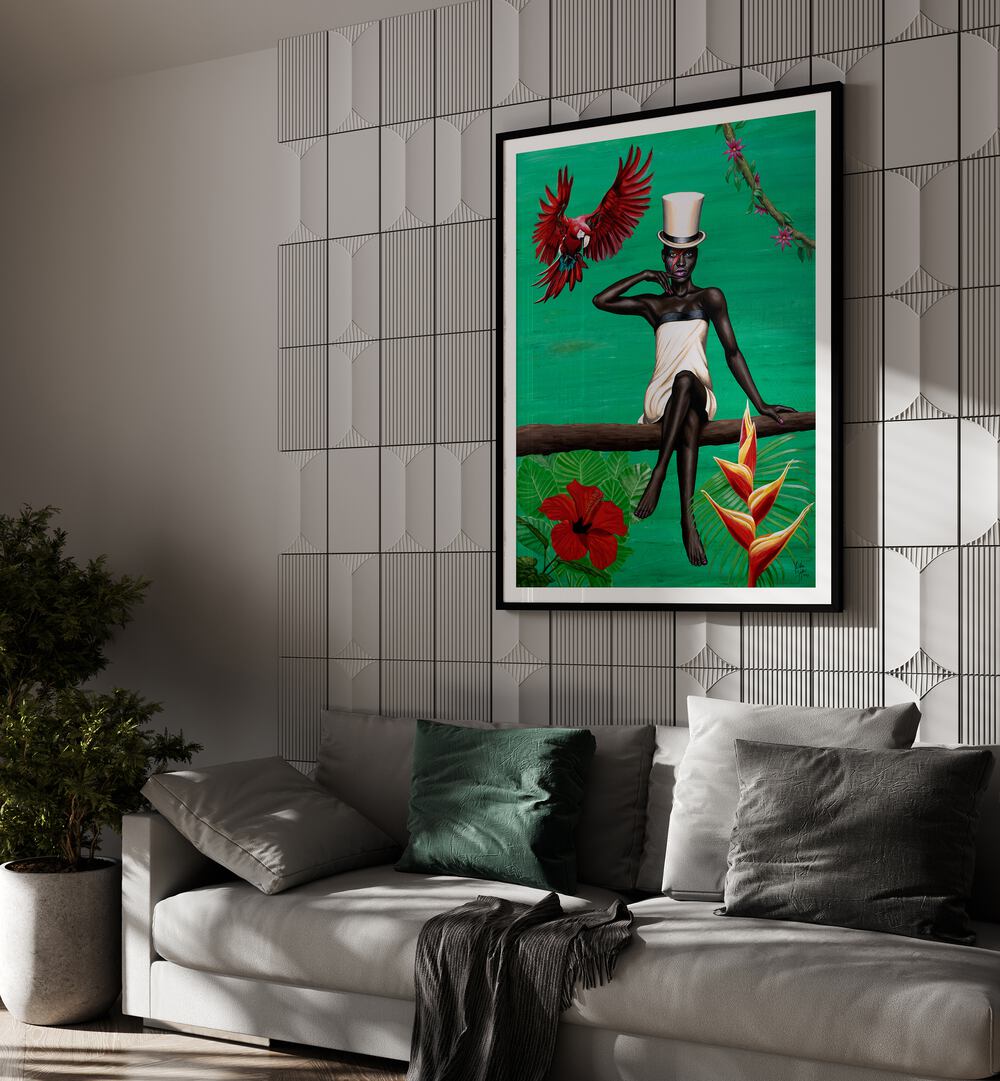 Soul Rebel Rebel By Christian Beijer , African Art Artwork Placed on a wall In A Living Room 