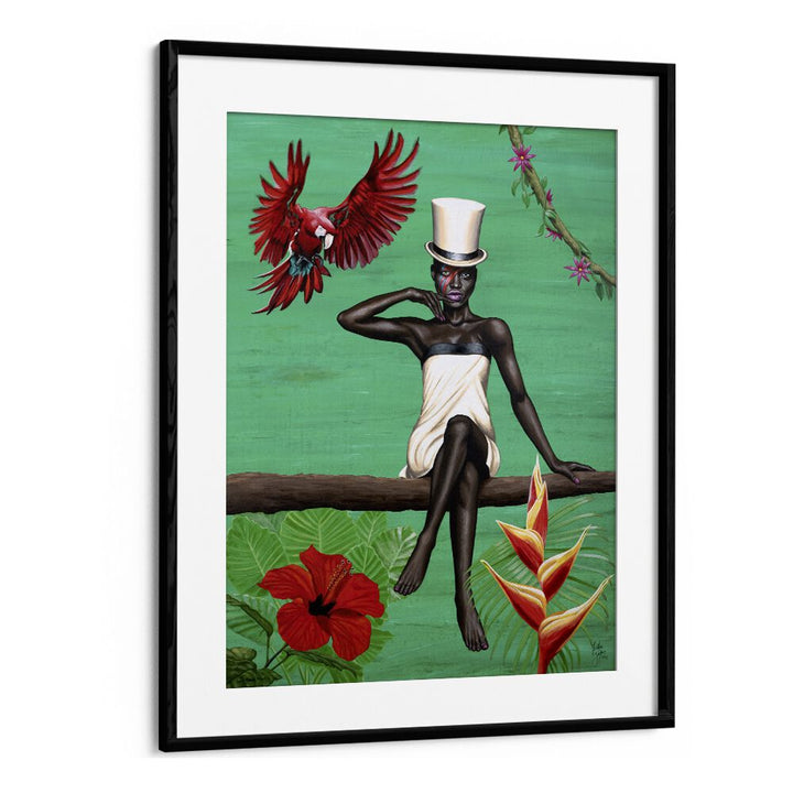 SOUL REBEL REBEL BY CHRISTIAN BEIJER AFRICAN ART in Black Frame With Mount