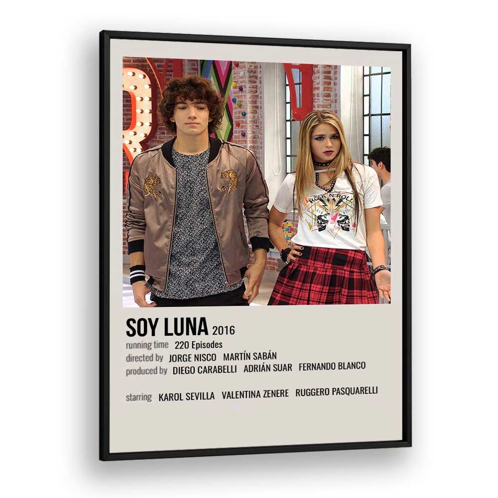 SOY LUNA 2016 MOVIE POSTERS in Black Plain Frame