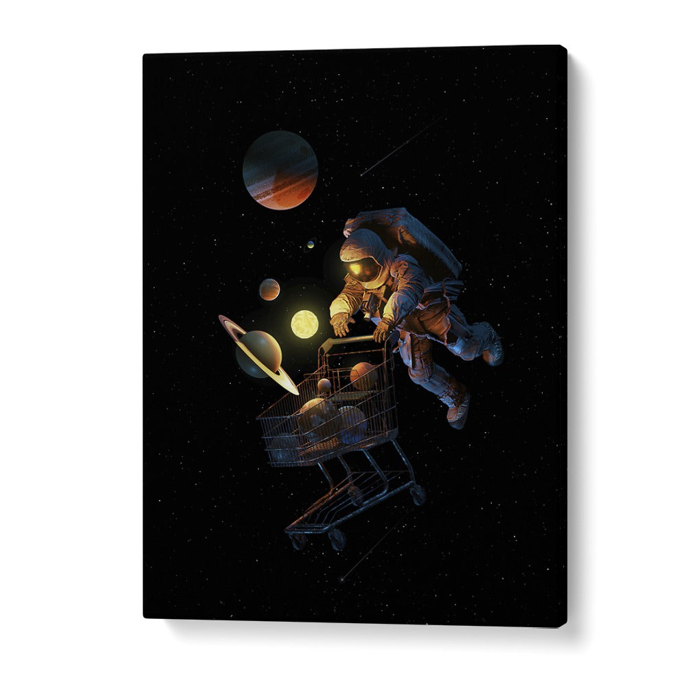 Space Cart Print By Francis Minoza Astronaut & Nasa Paintings, Space Art Prints Artwork in Gallery Wrap
