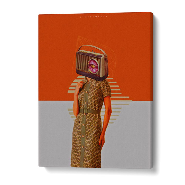 Space Rocket Pop Art Artwork in Gallery Wrap