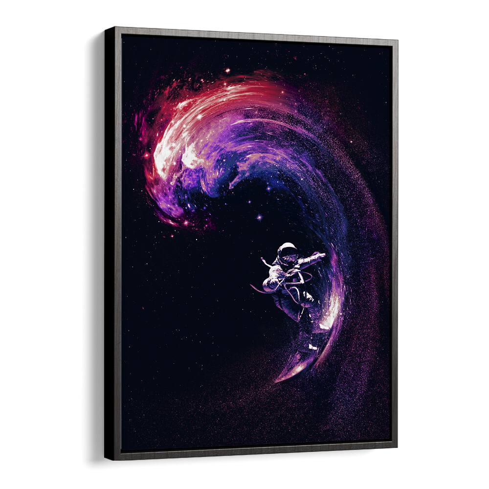 Space Suffering Li By Francis Minoza Astronaut & Nasa Paintings, Space Art Prints Artwork in Black Floater Frame
