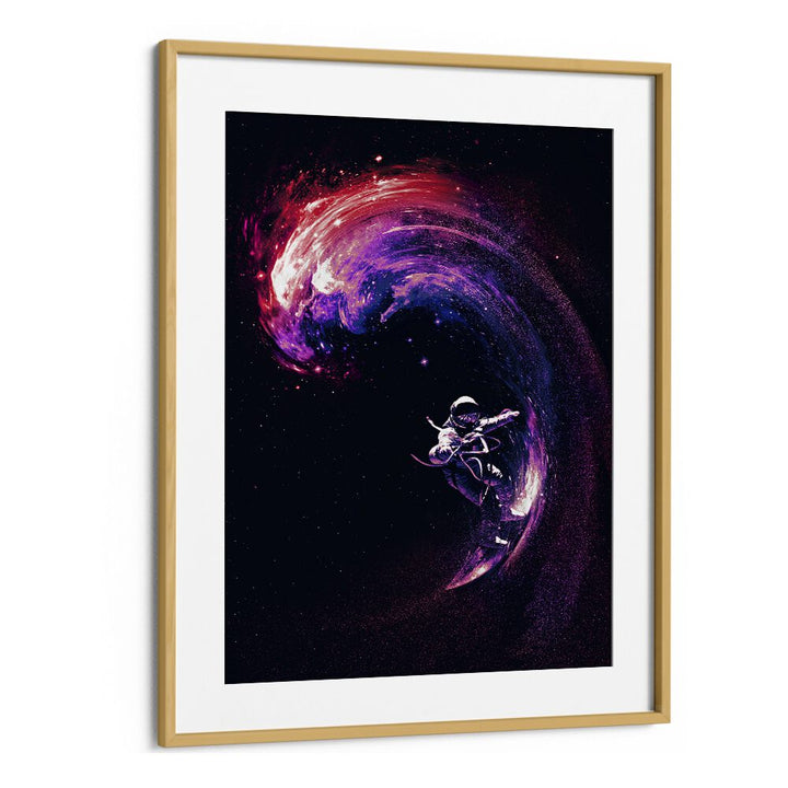 Space Suffering Li By Francis Minoza Astronaut & Nasa Paintings, Space Art Prints Artwork in Oak Wood Frame With Mount
