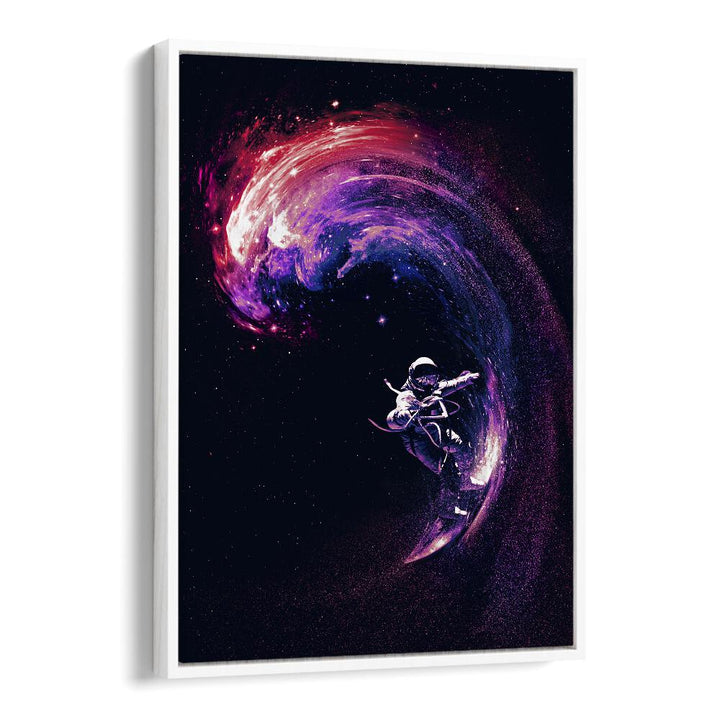 Space Suffering Li By Francis Minoza Astronaut & Nasa Paintings, Space Art Prints Artwork in White Floater Frame
