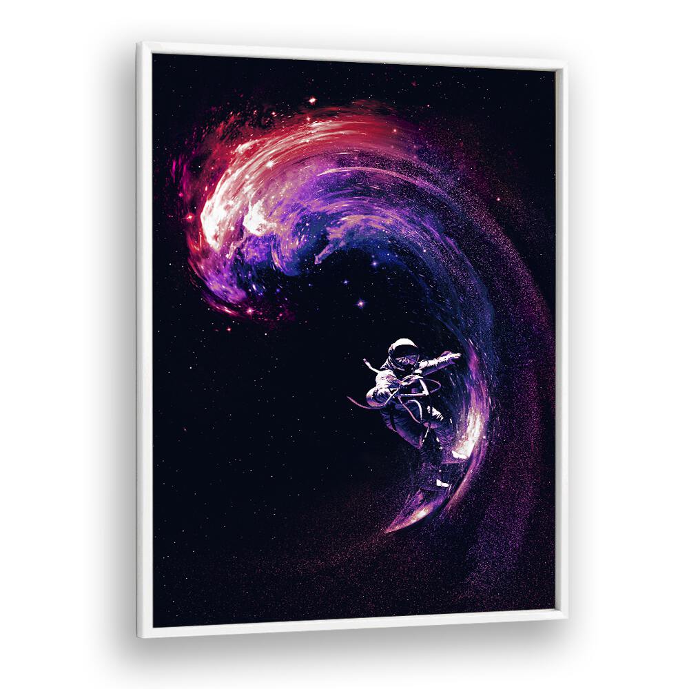 Space Suffering Li By Francis Minoza Astronaut & Nasa Paintings, Space Art Prints Artwork in White Plain Frame
