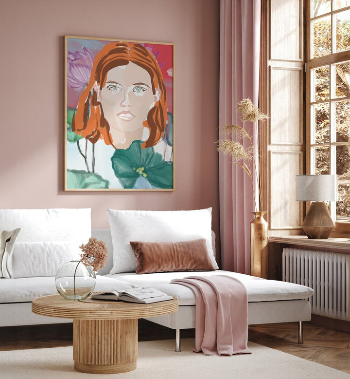Discover captivating SPACE AGE FACES, PORTRAITS in a stylish room, blending art with modern aesthetics.