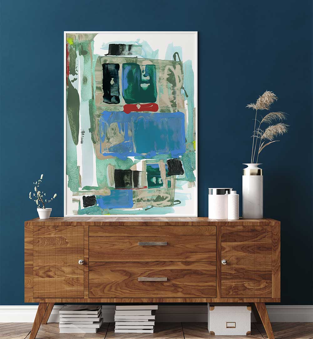 Vibrant SPEED TEST III, ABSTRACT PAINTINGS artwork enhancing modern decor, perfect for creative spaces.