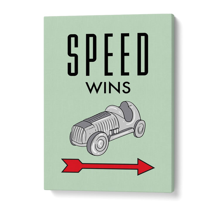 Speed Wins Money Art Artwork in Gallery Wrap