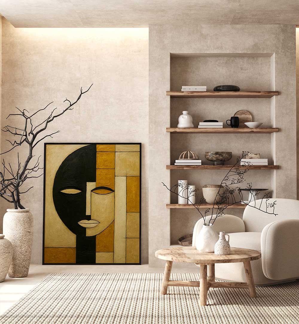 SPLIT MASK , EXPRESSIONISM PAINTINGS