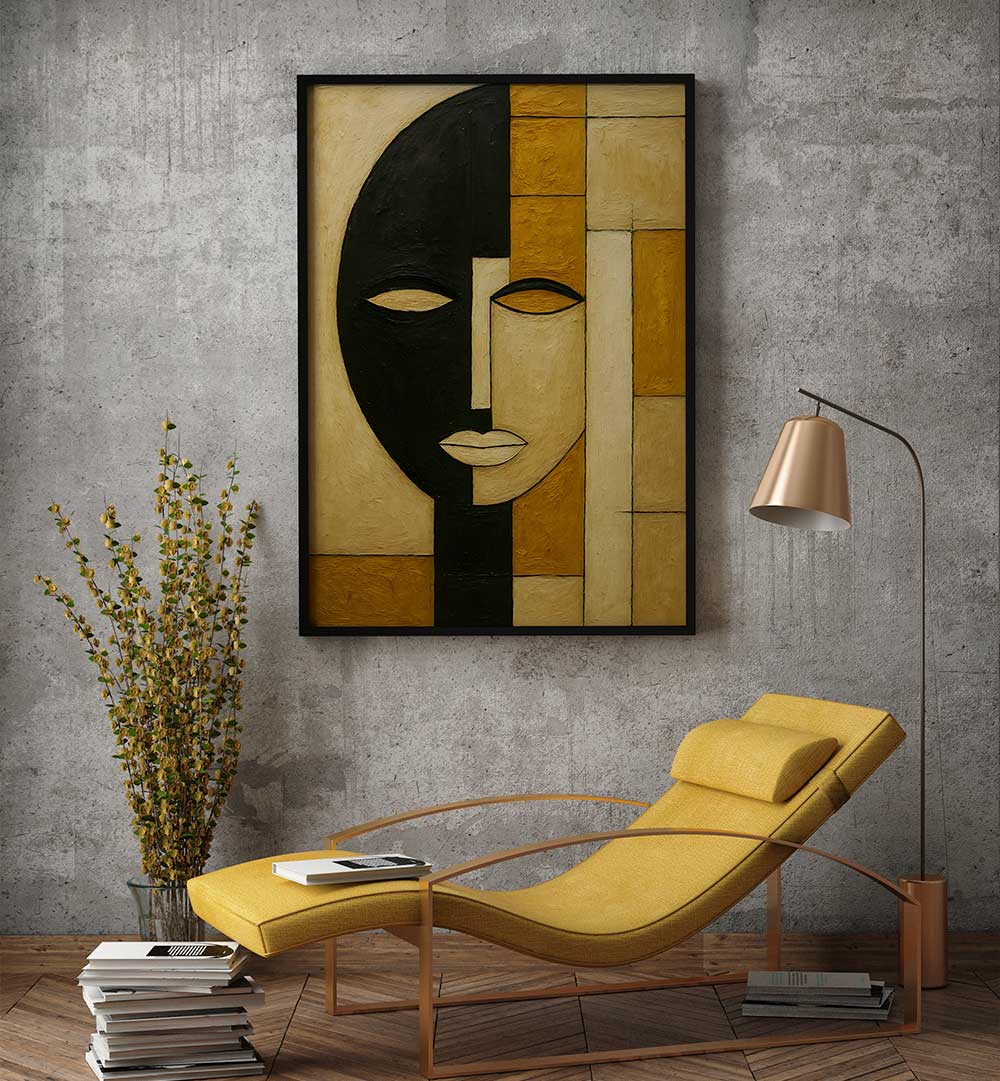 SPLIT MASK , EXPRESSIONISM PAINTINGS