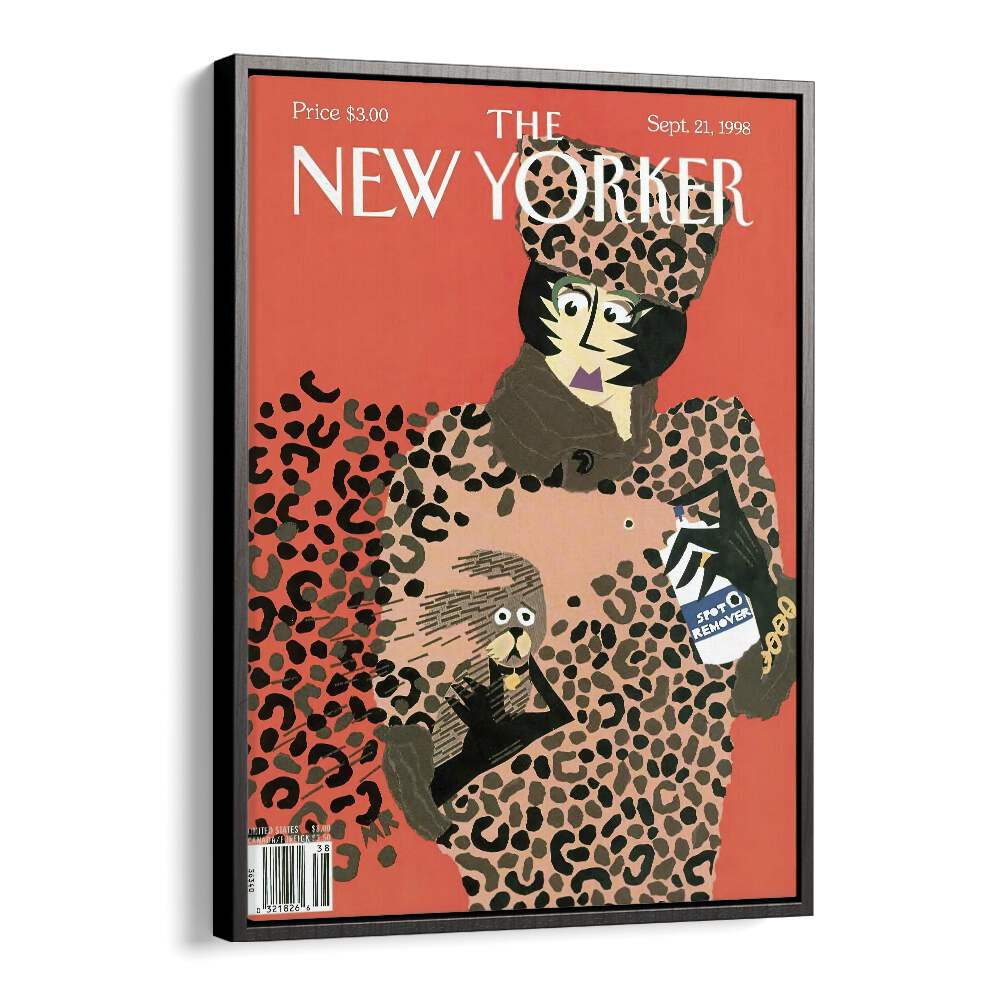 Spot Check By Michael Roberts - New Yorker Magazine 21 Sept 1998 Artwork  in Black Floater Frame
