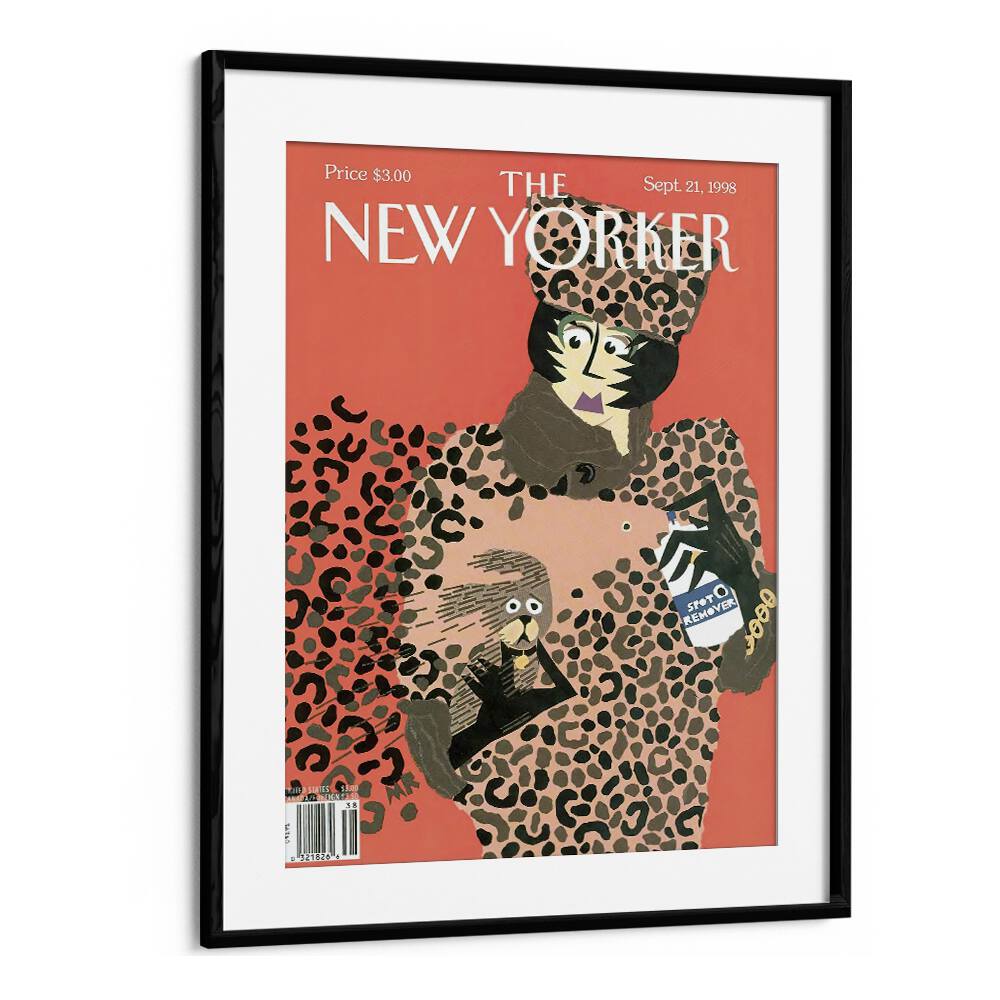 Spot Check By Michael Roberts - New Yorker Magazine 21 Sept 1998 Artwork in Black Frame With Mount
