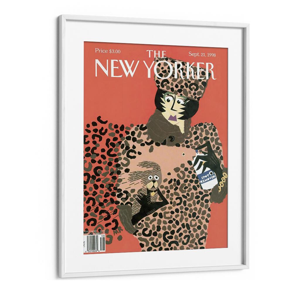 Spot Check By Michael Roberts - New Yorker Magazine 21 Sept 1998 Artwork  in White frame With Mount
