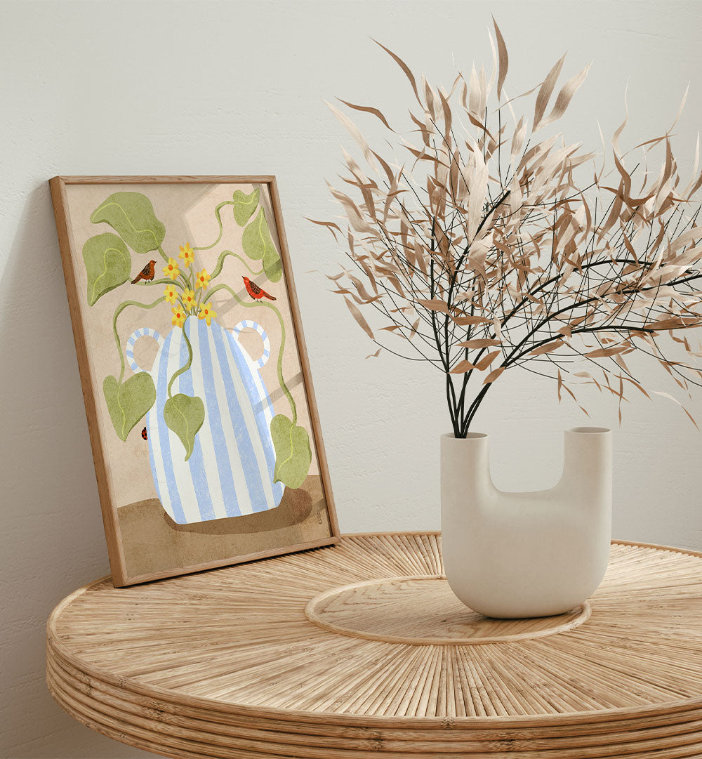 SPRING FLOWERS AND BIRDS