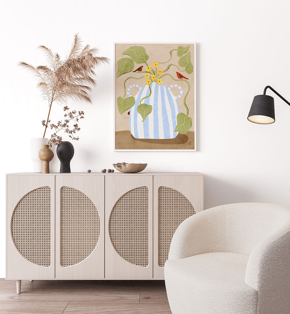 SPRING FLOWERS AND BIRDS
