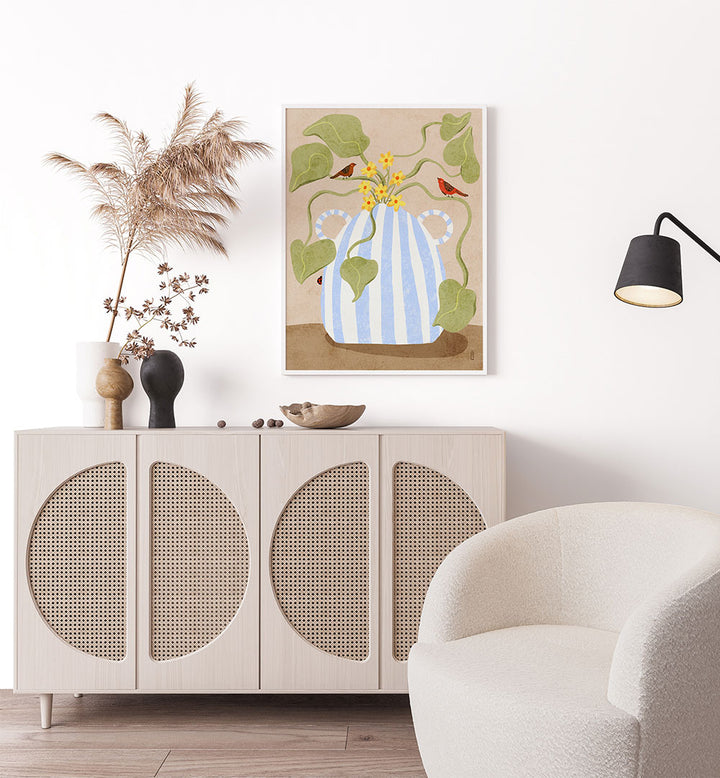 SPRING FLOWERS AND BIRDS