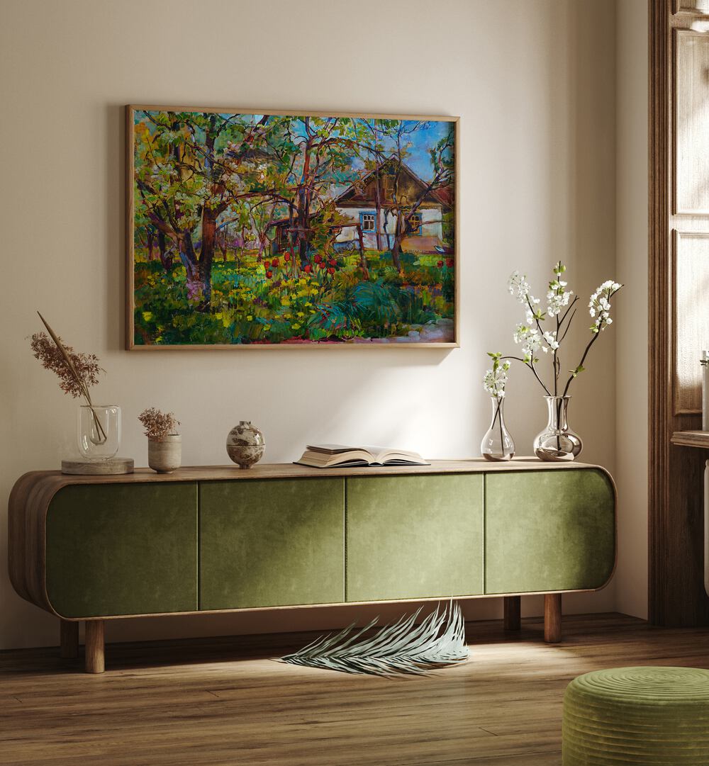 SPRING GARDEN , LANDSCAPE PAINTINGS