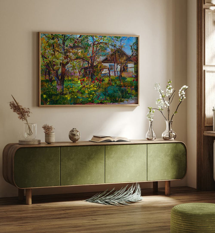 SPRING GARDEN , LANDSCAPE PAINTINGS