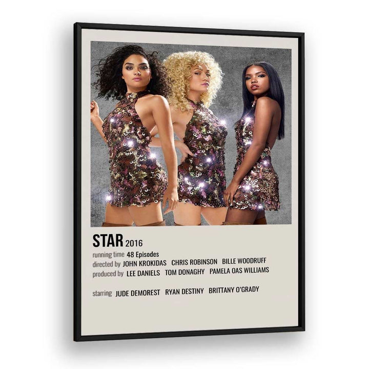 STAR 2016 MOVIE POSTERS in Black Plain Frame