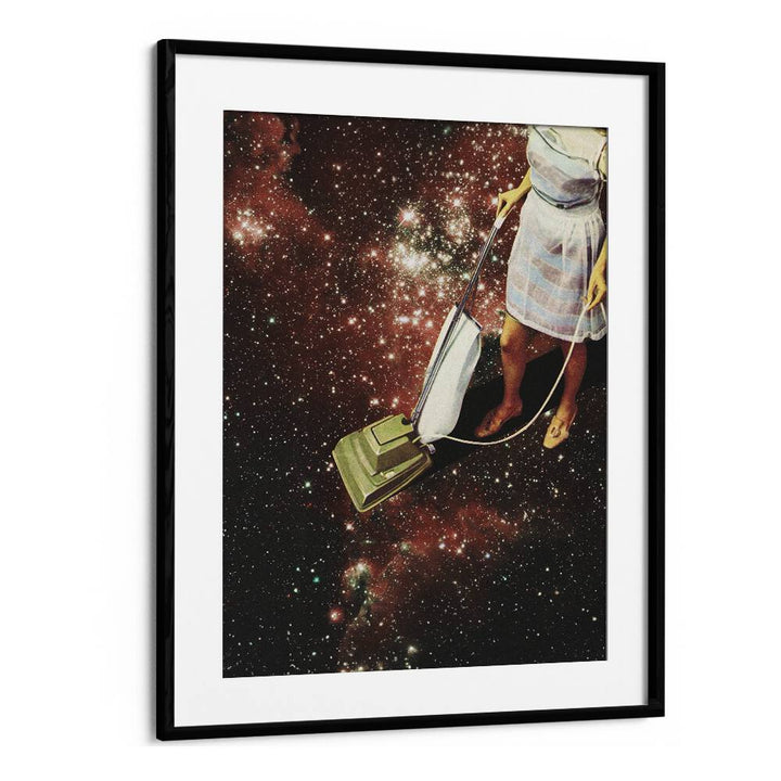 Star Dust Surreal Painting Artwork  in Black Frame With Mount