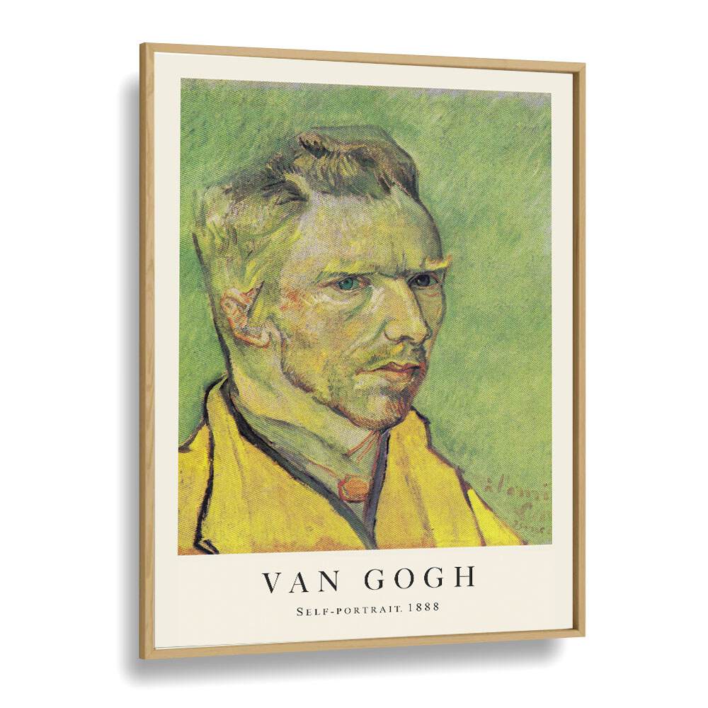 Starry Gaze Vincent Van Gogh's Self Portrait 1888 Vincent Van Gogh art painting Artwork in Oak Wood Plain Frame