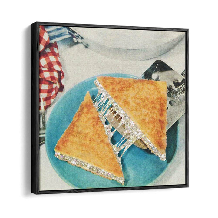 Starry Sandwich Surreal Art Artwork in Black Floater Frame