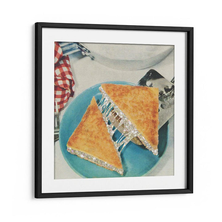 Starry Sandwich Surreal Art Artwork in Black Frame With Mount