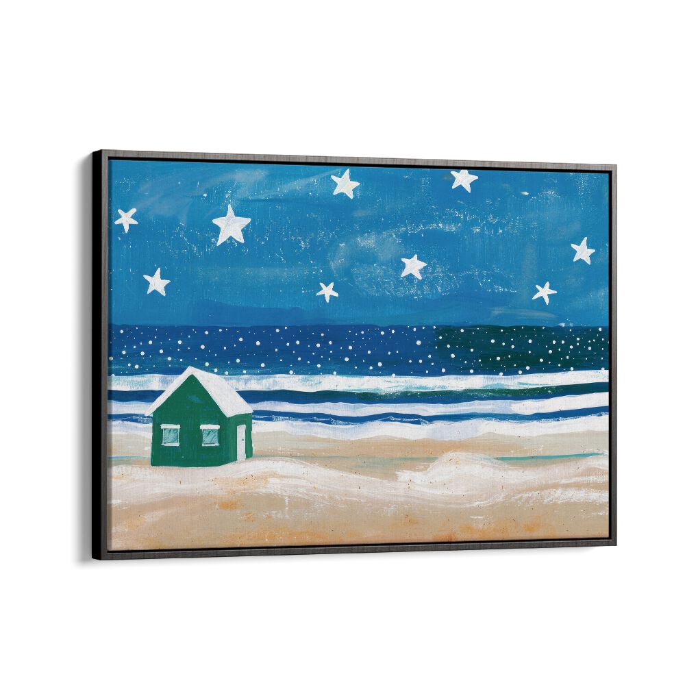 Starry Shelter Kids Art Artwork in Black Floater Frame
