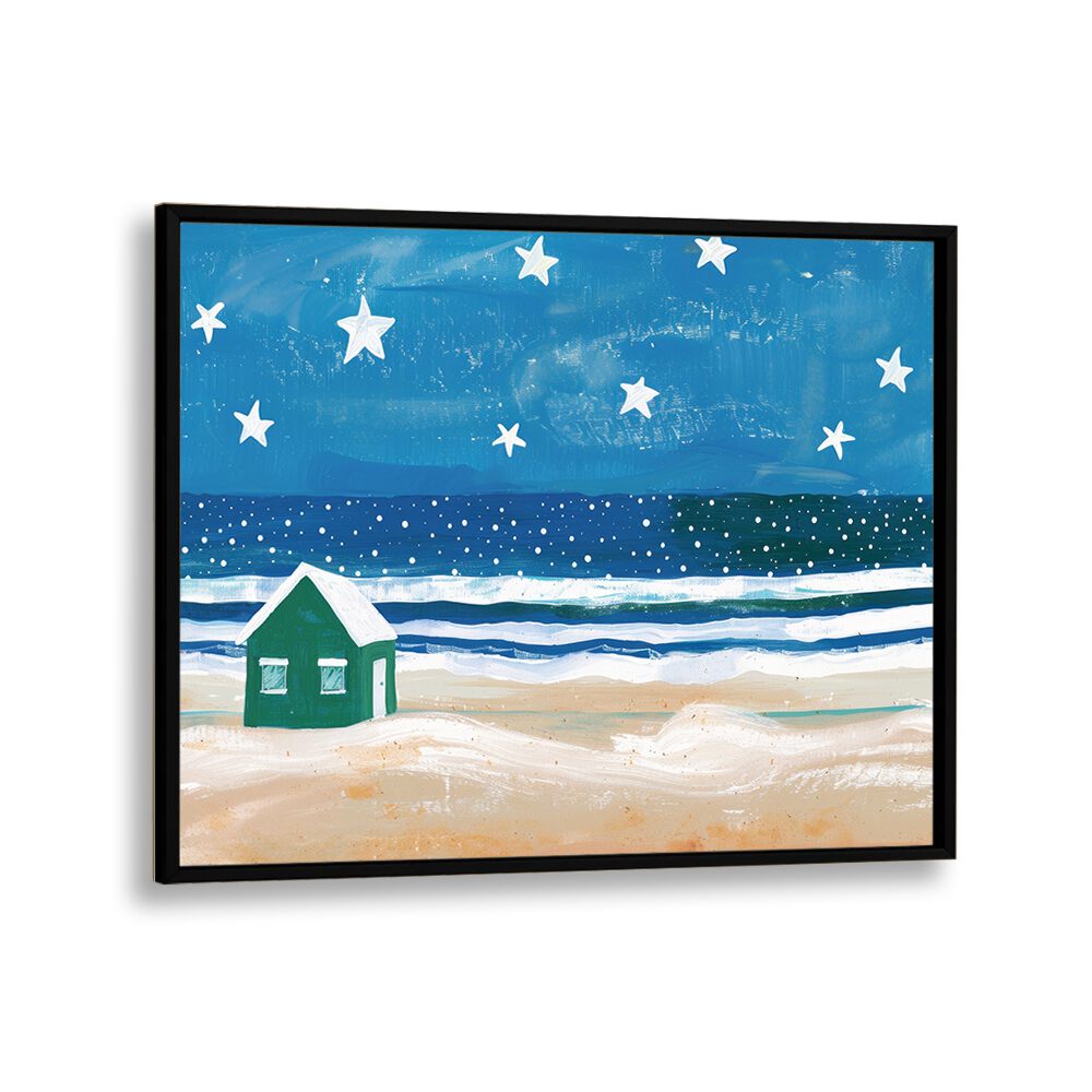 Starry Shelter Kids art Artwork in Black Plain Frame
