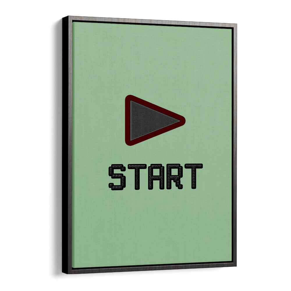 Start Gaming Gaming Art Artwork in Black Floater Frame