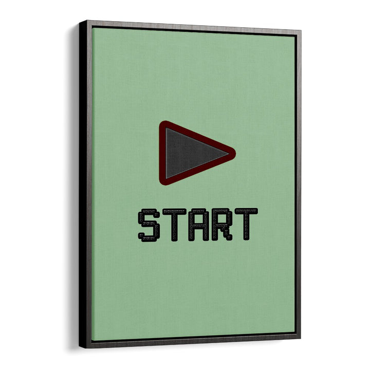 Start Gaming Gaming Art Artwork in Black Floater Frame